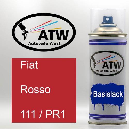 Fiat, Rosso, 111 / PR1: 400ml Sprühdose, von ATW Autoteile West.